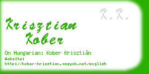 krisztian kober business card