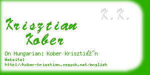 krisztian kober business card